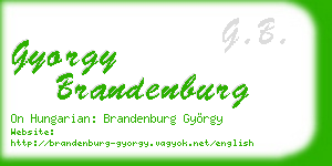 gyorgy brandenburg business card