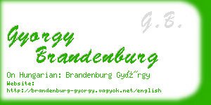 gyorgy brandenburg business card